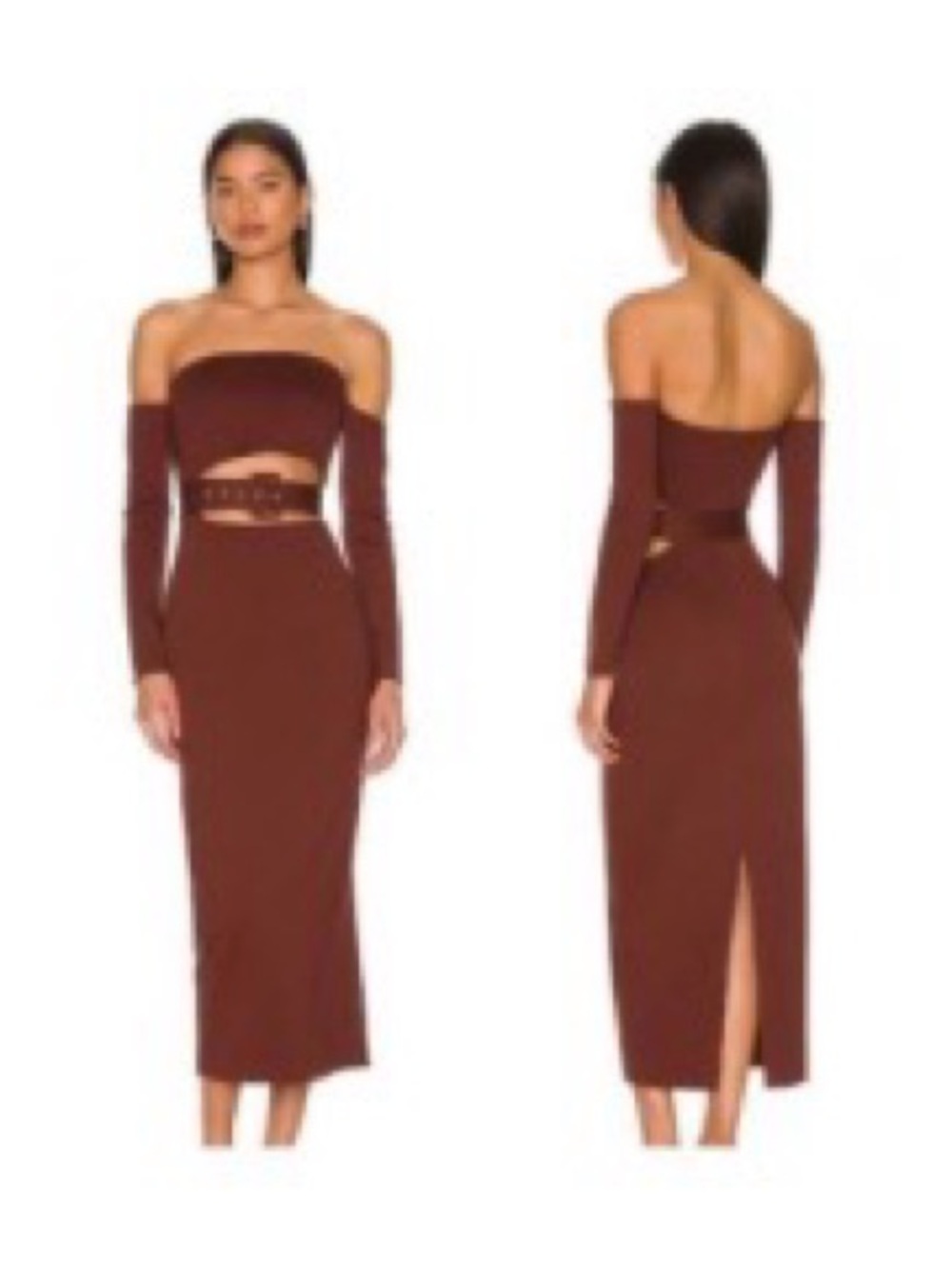 Not Yours To Keep Montana Midi Dress - Auburn Brown